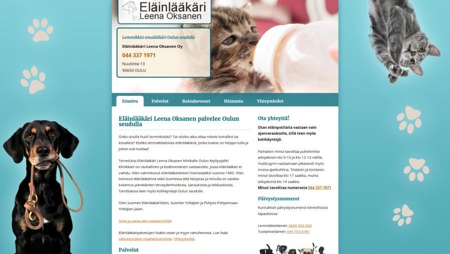Eläinlääkäri Leena Oksanen